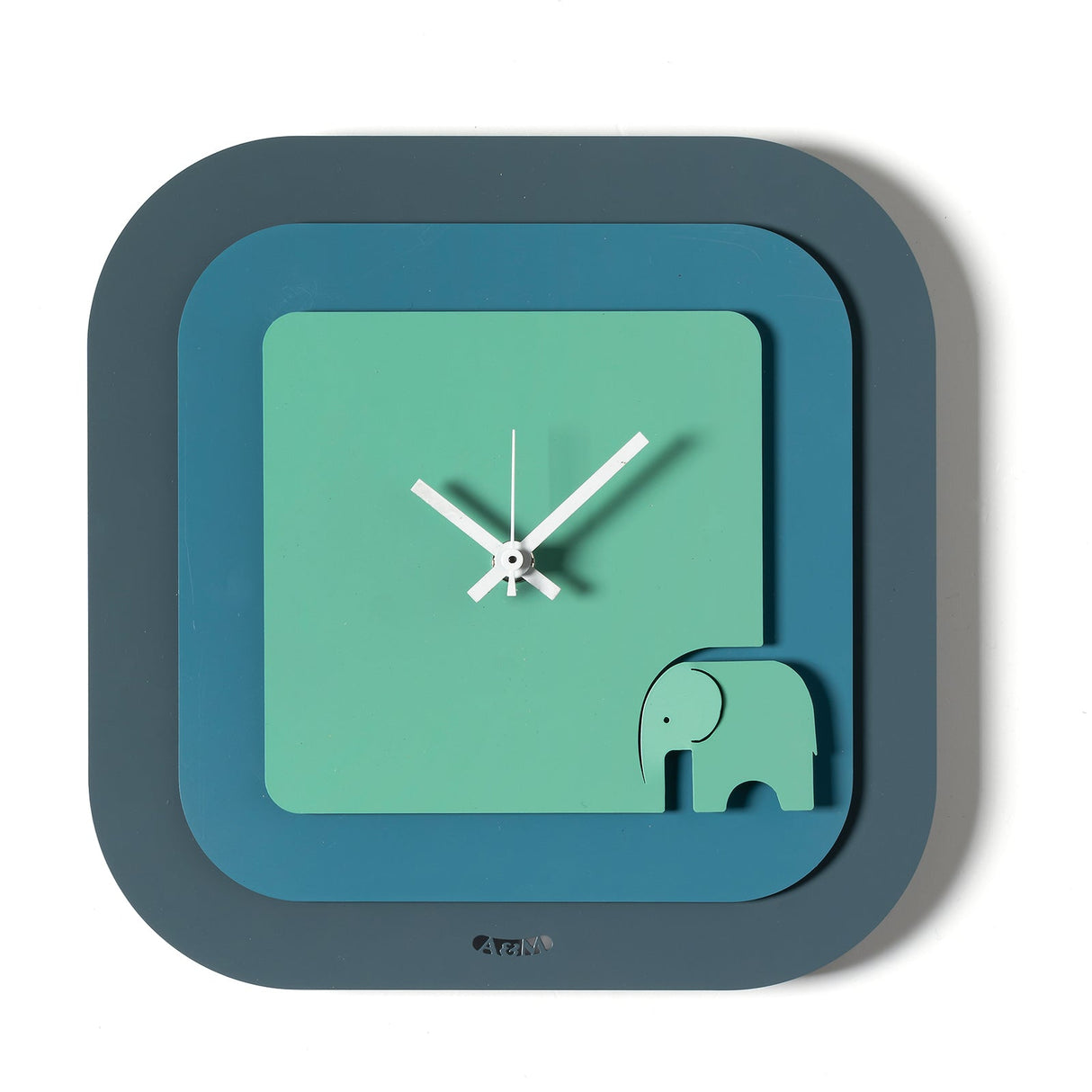 Orologio da parete Tino Arti e Mestieri in ferro colore petrolio 24x24 cm