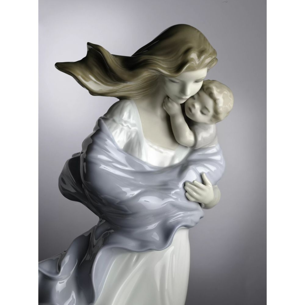 LLADRO' "Tenero abbraccio" Figura Statua Madre Bimbo Porcellana H36cm