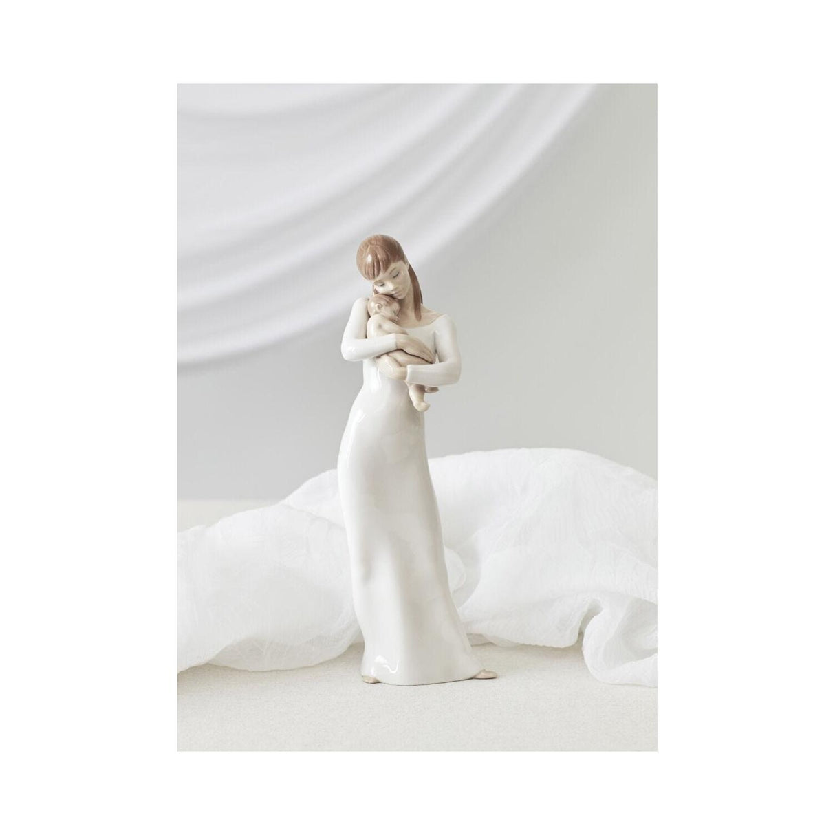LLADRO' Figurina Madre Buonanotte Angelo Mio 35x9cm Porcellana