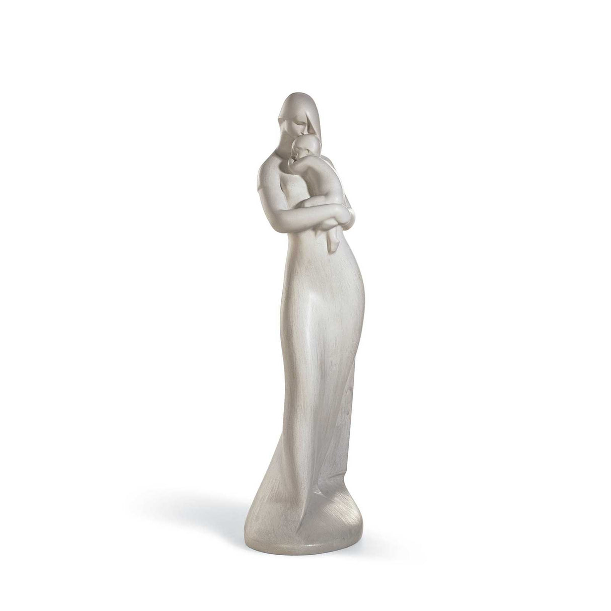 Statuina Mamma con Bimbo Lladrò in porcellana lucida 50x13x18 cm