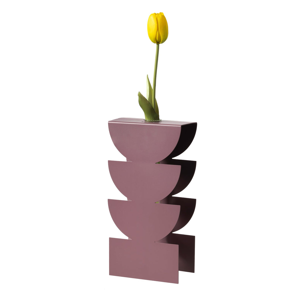 Vaso portafiore Memphis Arti e Mestieri in ferro viola 25x12,5 cm