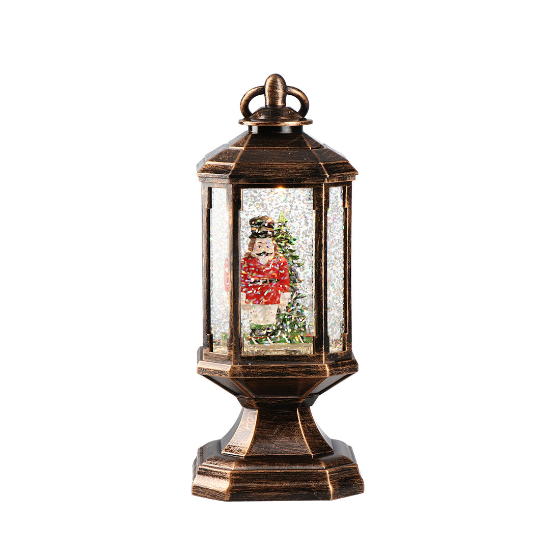 Lanterna Schiaccianoci Timstor in resina e vetro con LED 23 cm