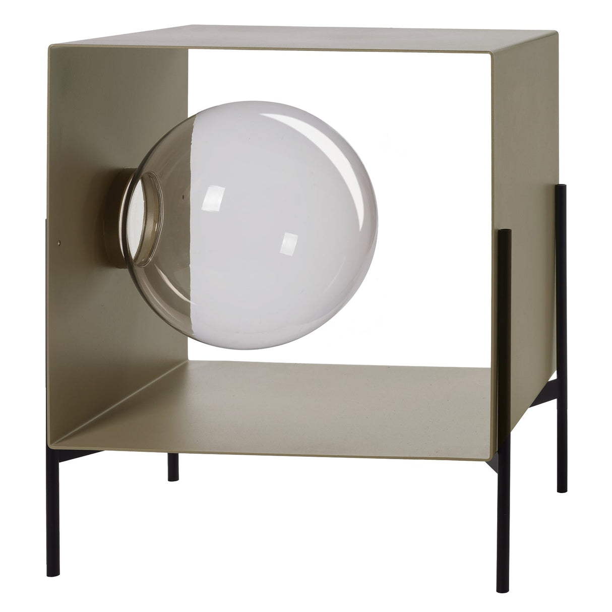 Credenza Globe Arti & Mestieri in metallo colore sabbia e nero