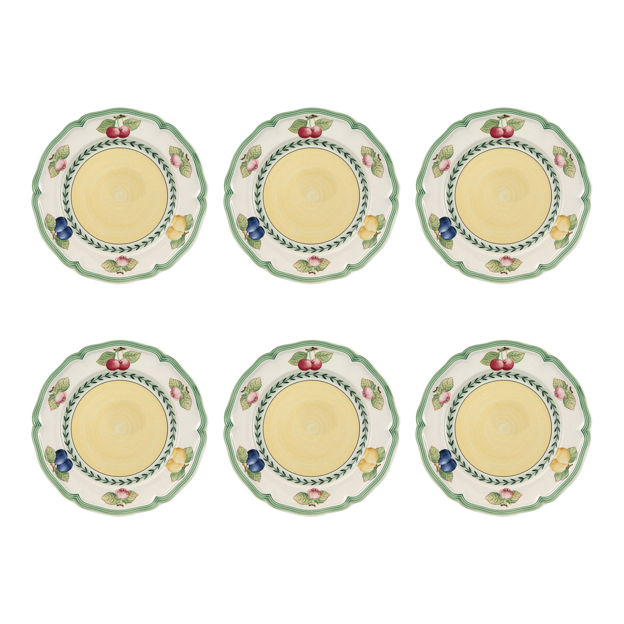 Set piatti frutta French Garden Villeroy & Boch in porcellana 21 cm