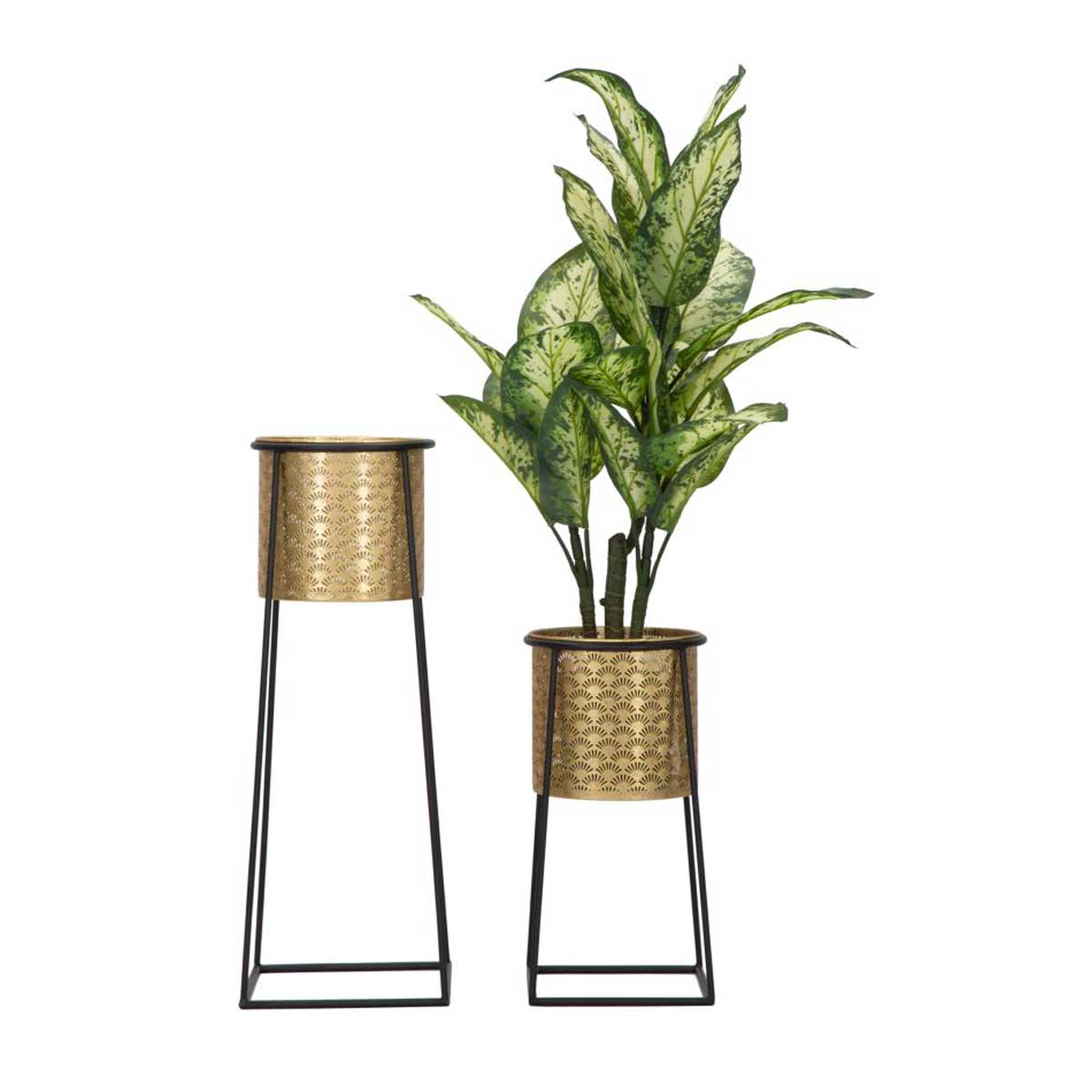 MAURO FERRETTI - Set 2 Pieces Pair of Metal Vase Cup Holders 26x70cm / 23x45cm