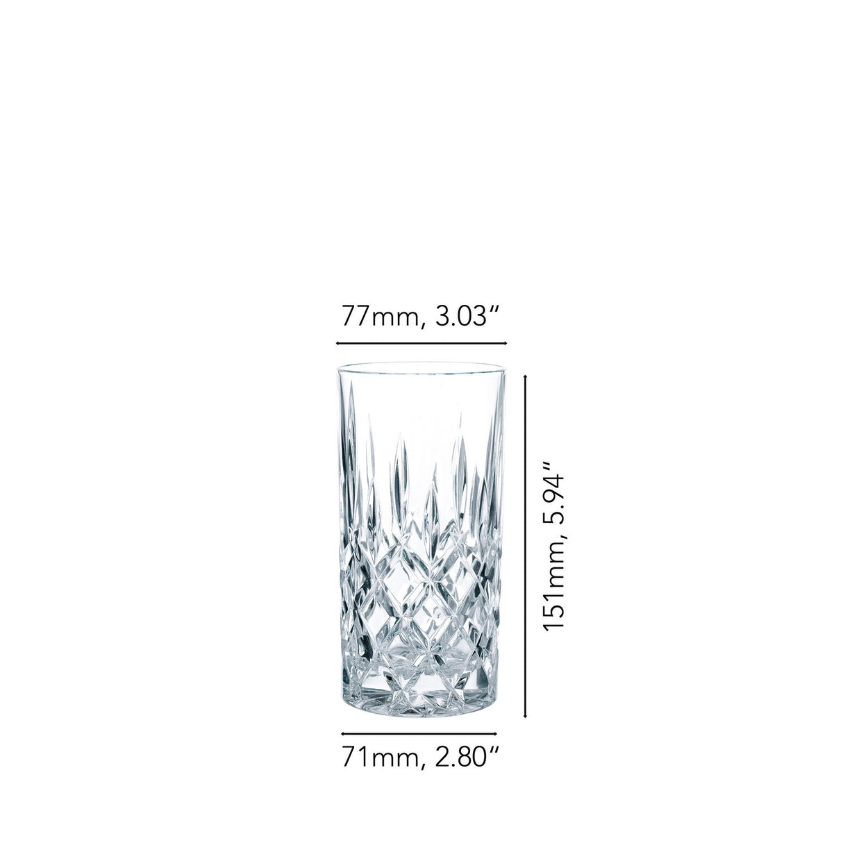 NACHTMANN Noblesse Bicchiere Alto Longdrink Set 4 Pezzi 395ml Cristallo