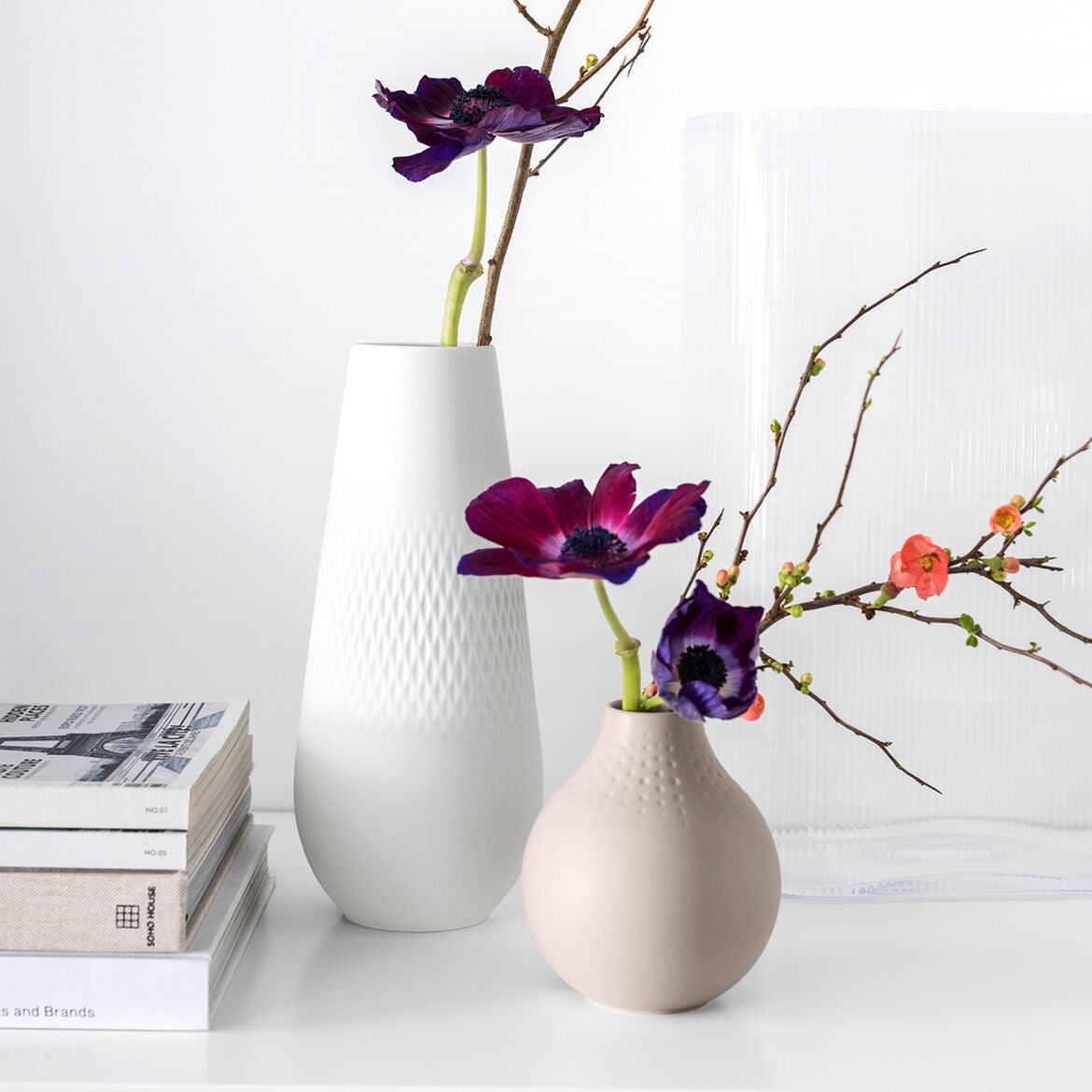 VILLEROY & BOCH Manufacture Collier Bianco Vaso Carré 26cm Porcellana