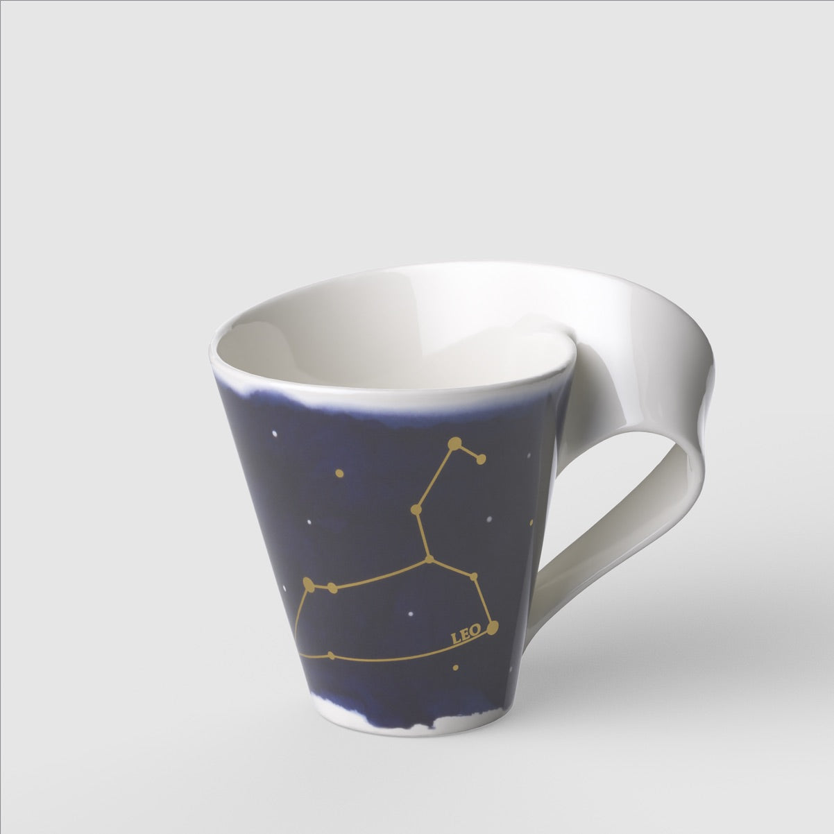 Tazza mug Zodiaco Leone Villeroy & Boch in porcellana con decori oro