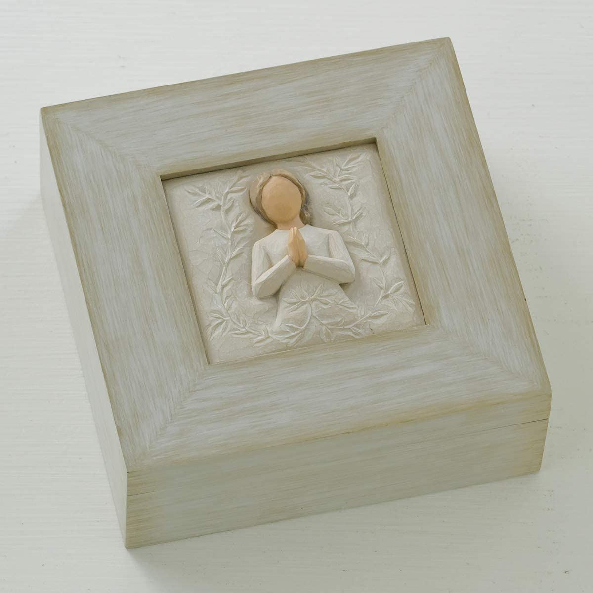 WILLOW TREE Scatola Box Porta Oggetti Un Albero Una Preghiera 13,5x13,5cm Resina