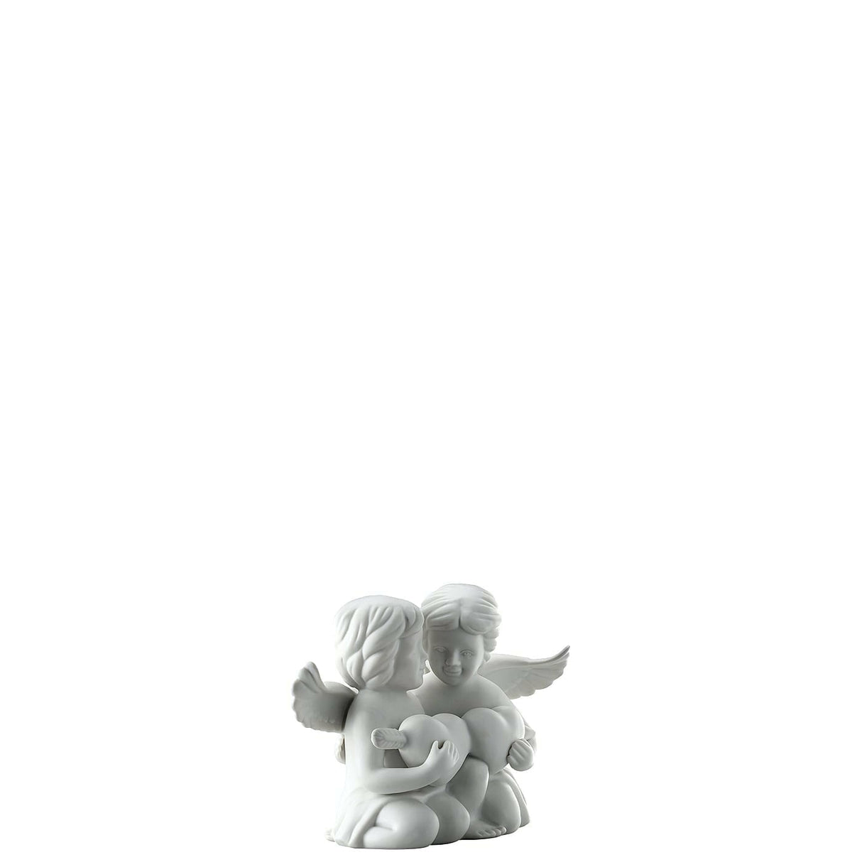 ROSENTHAL Statuina Figurina Coppia Angeli Cuore 10cm Porcellana