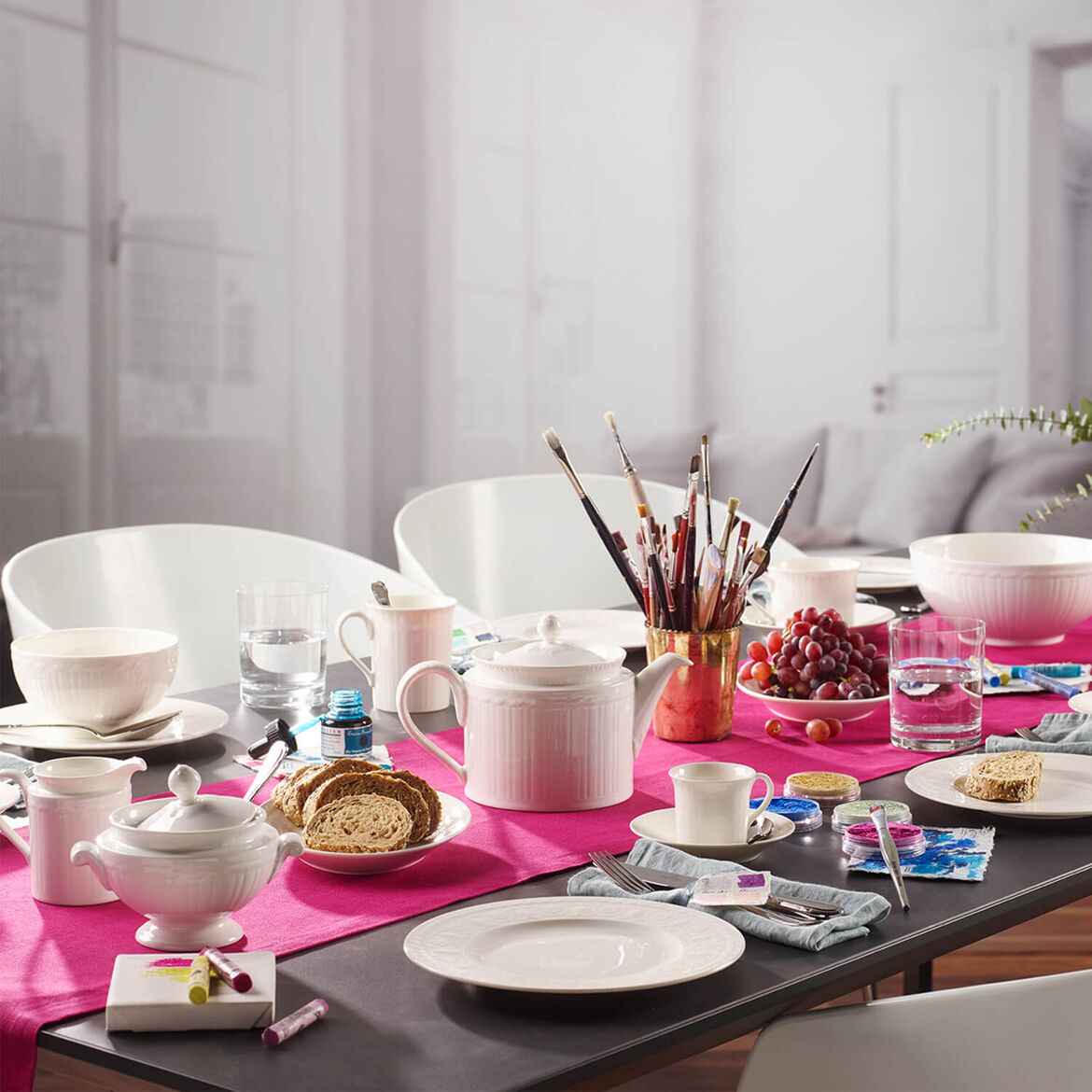 VILLEROY & BOCH Cellini Breakfast Plate Set 6 Pieces 22cm Porcelain 1046002640