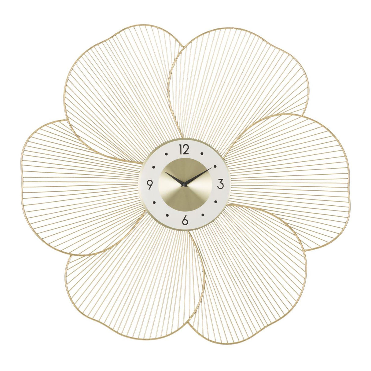 Orologio da parete Petal Mauro Ferretti ferro e vetro color oro 83,5 cm
