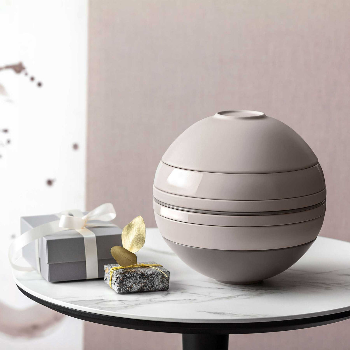 VILLEROY & BOCH Iconic La Boule Pure Beige Servizio Tavola Piatti Porcellana