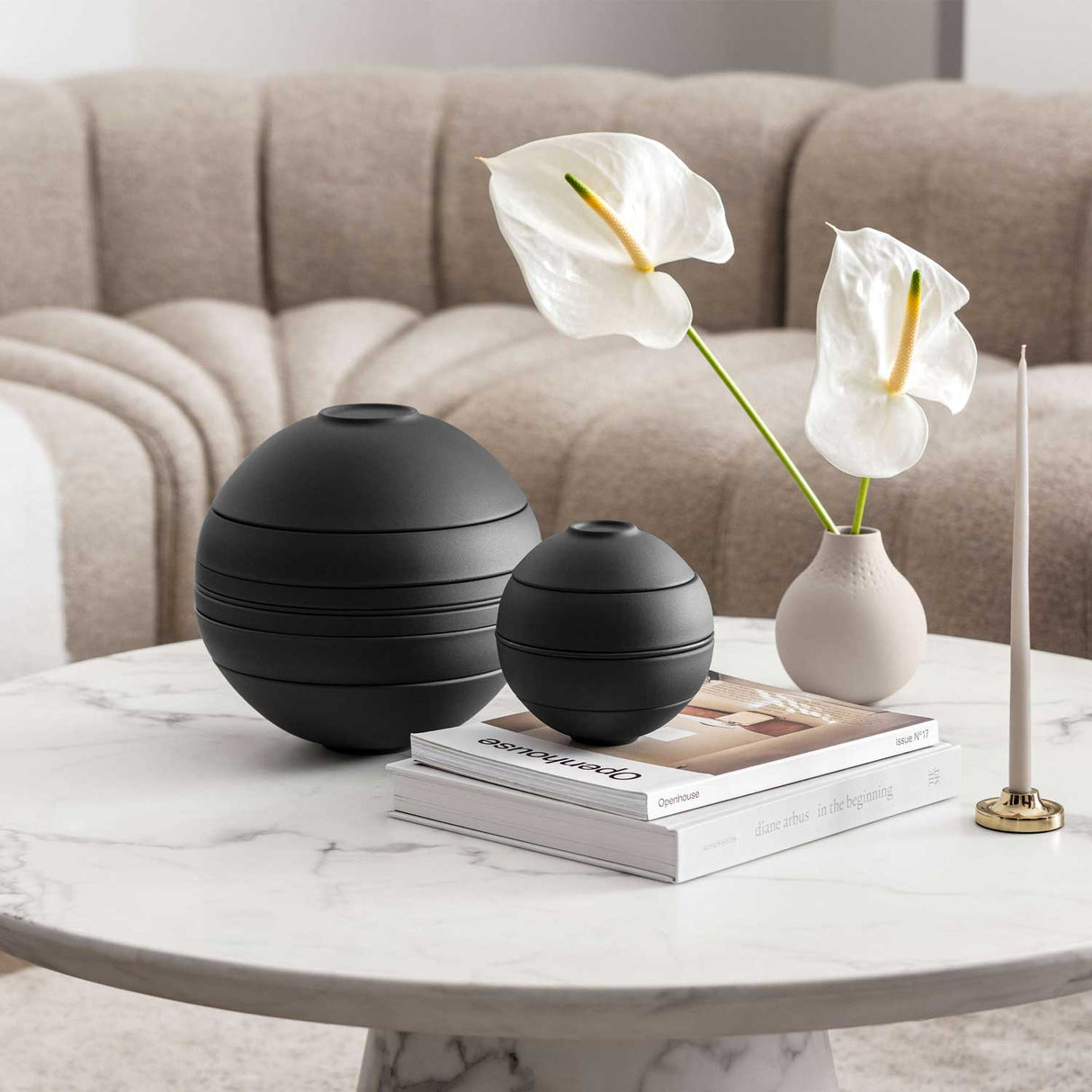 VILLEROY & BOCH Iconic La Boule Servizio Tavola Piatti Porcellana Nero