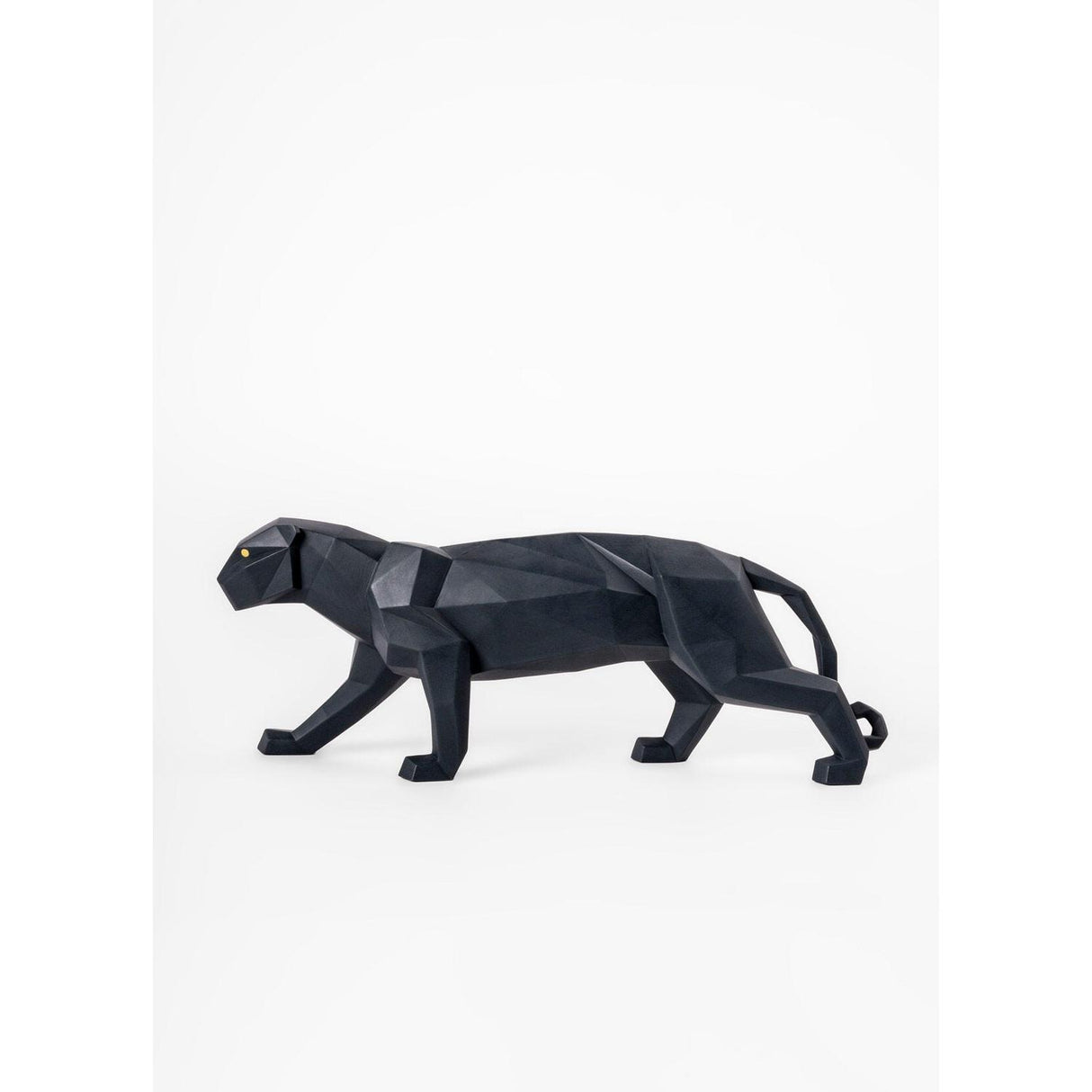 LLADRO' Scultura Pantera Nero Opaco 19x50cm Porcellana