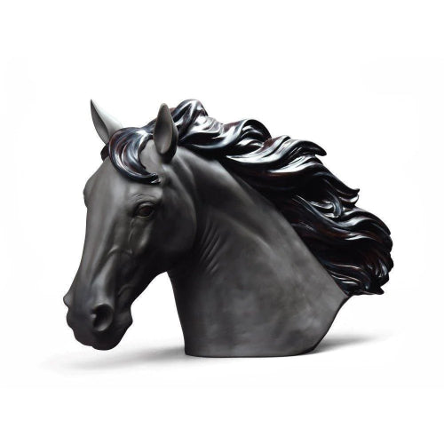 Statua Busto Cavallo NAO in porcellana artigianale 36x17 cm