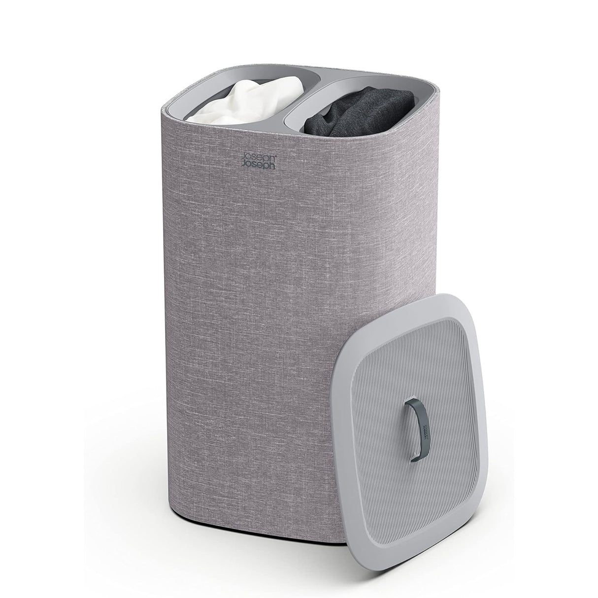 Cesto portabiancheria Tota Joseph Joseph a due scomparti grigio 60L