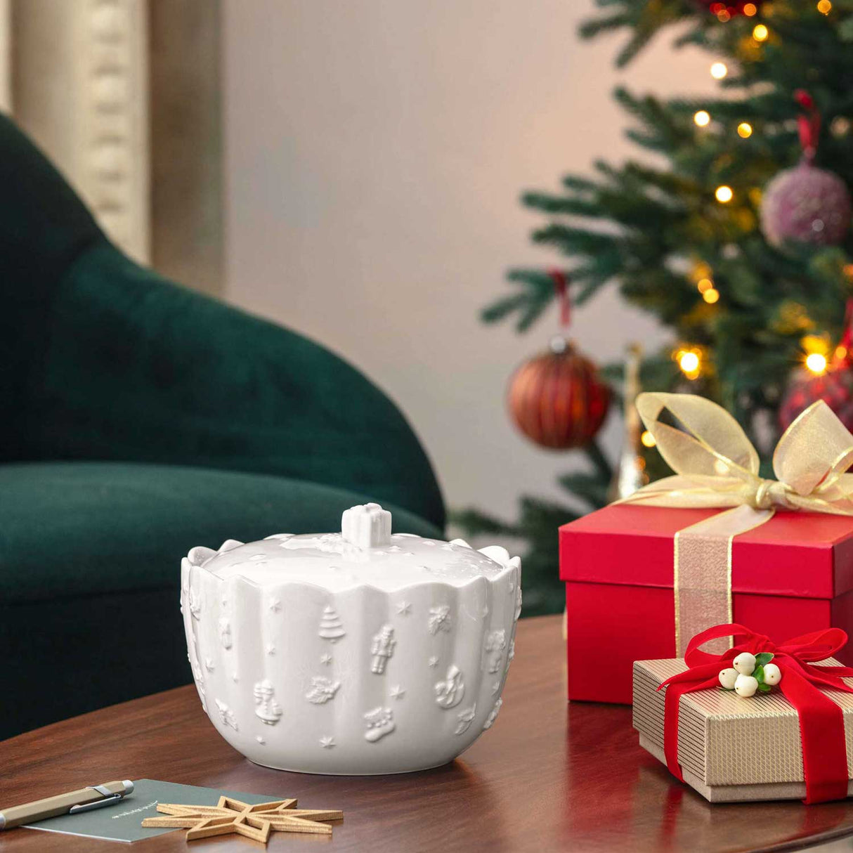VILLEROY & BOCH Toy's Delight Royal Classic Scatola Natalizia per Biscotti 15cm Porcellana