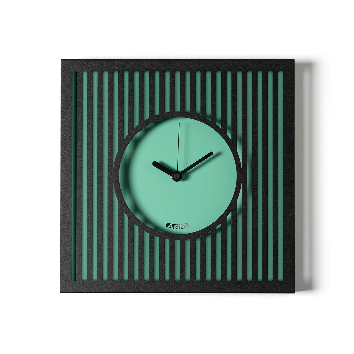 Orologio da parete Tiffany Arti e Mestieri in ferro nero e verde acqua
