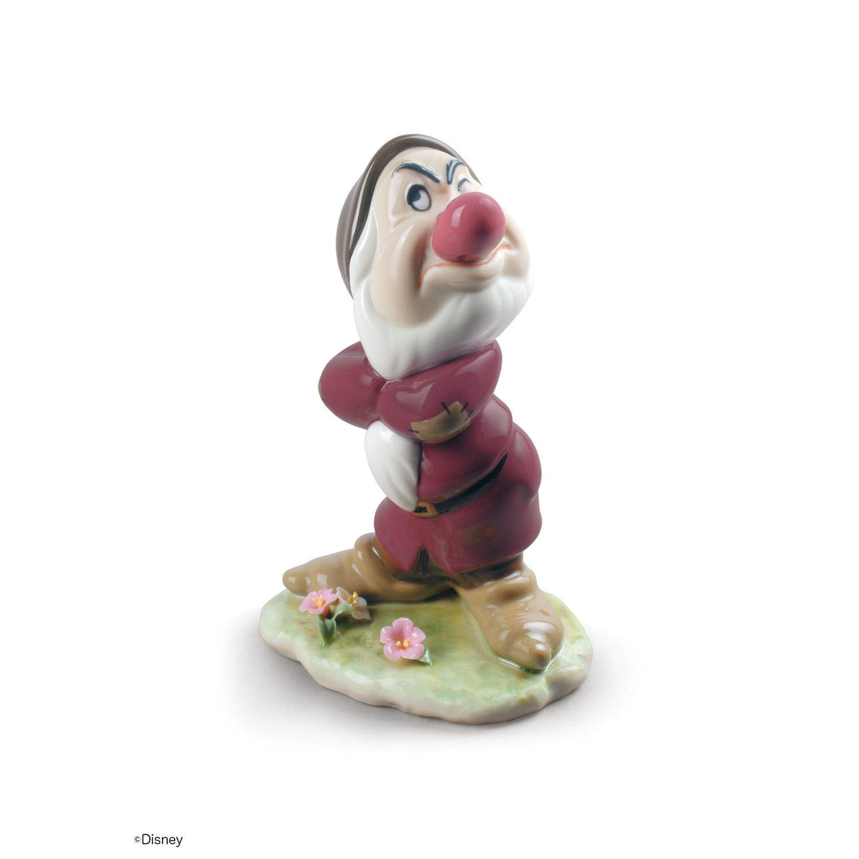 Statuetta Brontolo Lladrò in porcellana glitterata 13x9 cm