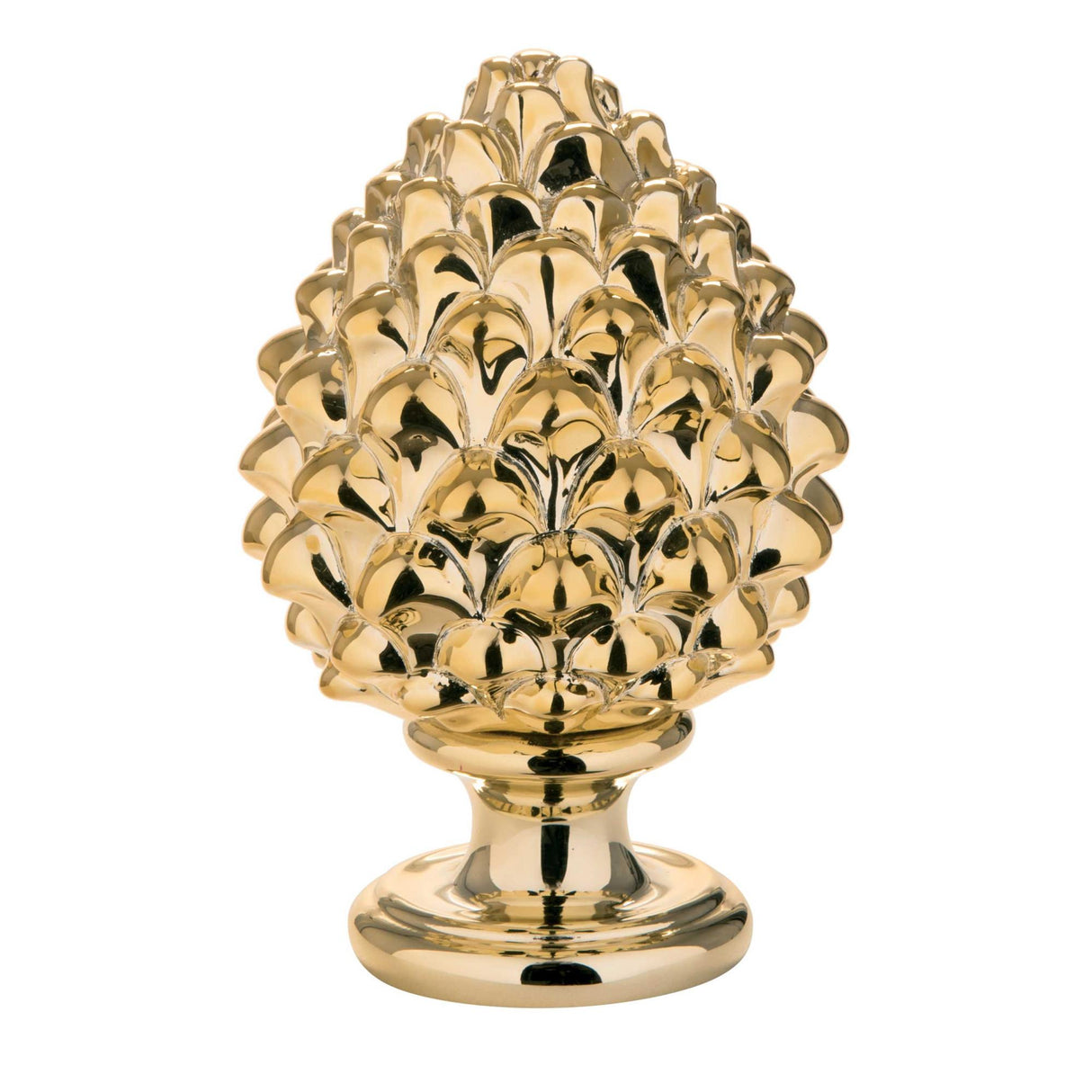 Pigna siciliana Bongelli Preziosi in marmorino color oro 12,5 cm
