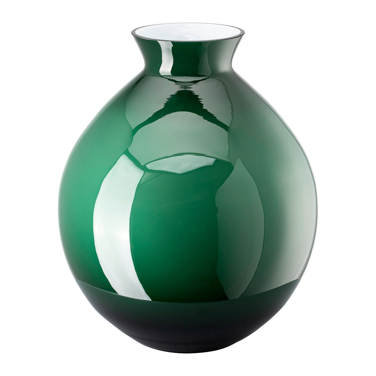 Vaso Silvana Rosenthal in vetro verde altezza 33 cm