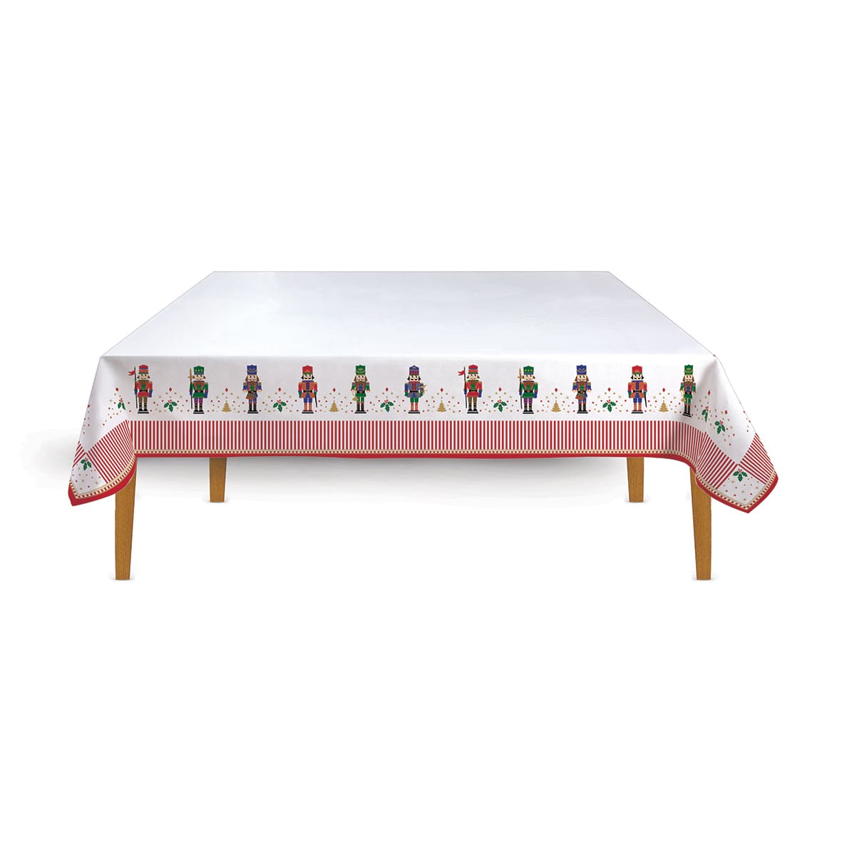 Tovaglia natalizia Easy Life in cotone con stampa Schiaccianoci 250x145 cm