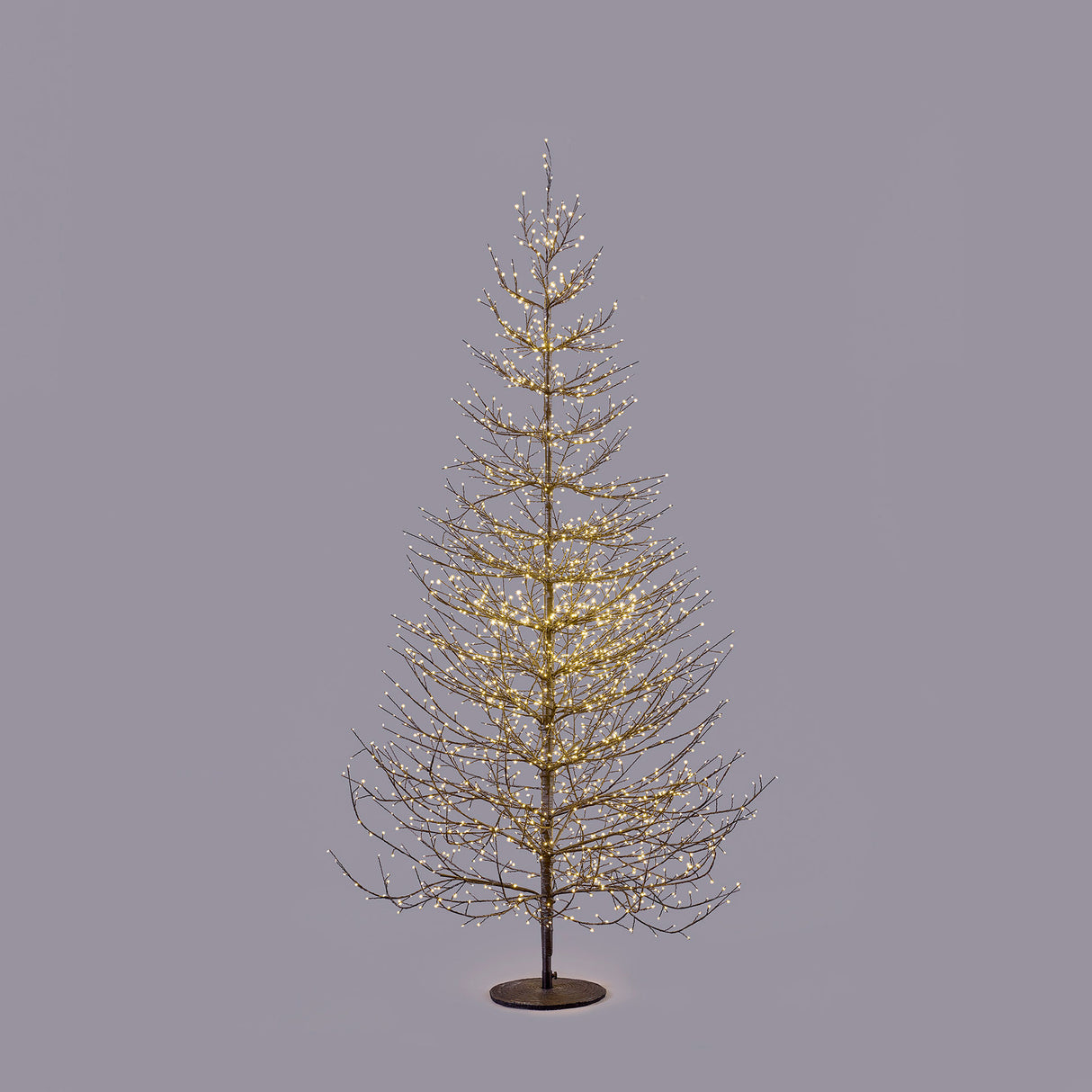 Albero di Natale Faggio Rich EDG in metallo nero con 2690 microled 210 cm