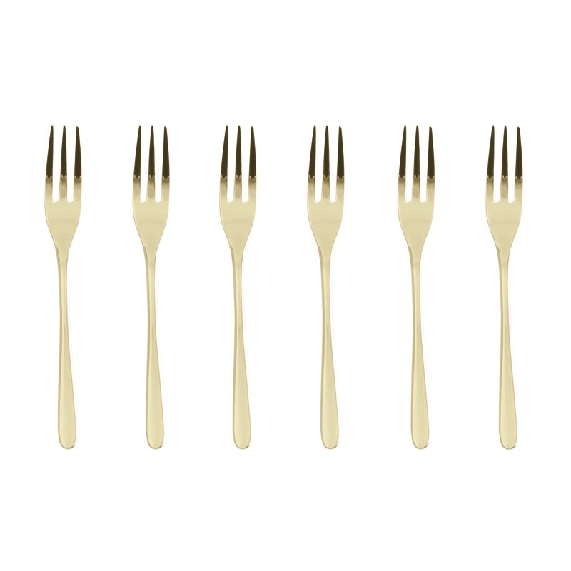Set forchette dessert Sambonet acciaio inox color champagne 6 pezzi