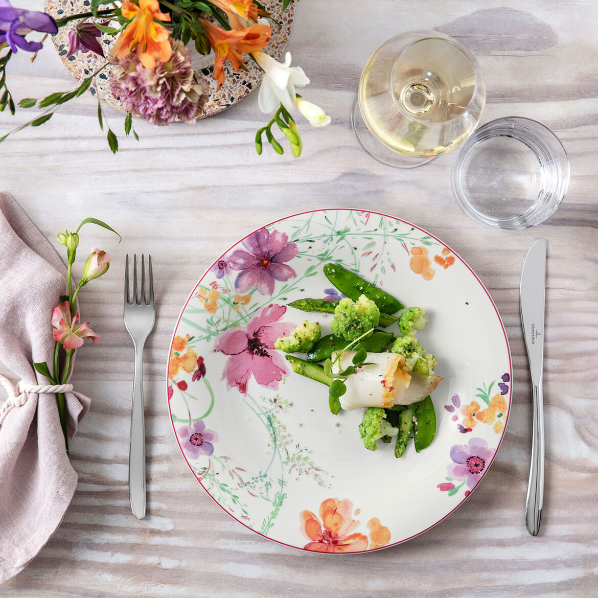 VILLEROY & BOCH Mariefleur Basic Servizio Tavola 6 Pezzi Piatto Piano 27cm
