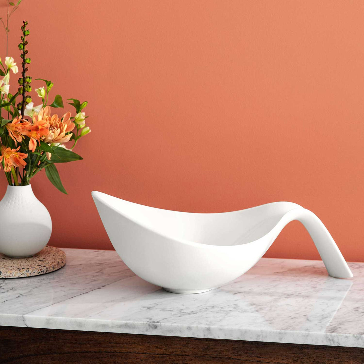 VILLEROY & BOCH Flow Insalatiera con Manico Ciotola 1,4L Bianco Porcellana