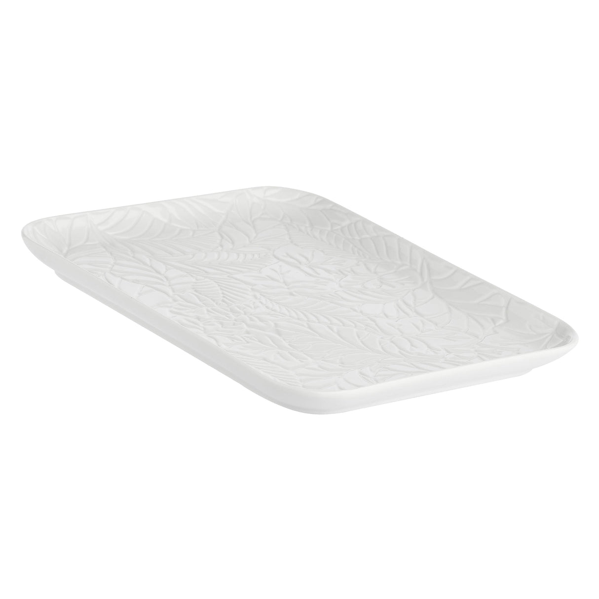 LA PORCELAINA BIANCA Bosco Rectangular Tray 34.5x25cm White