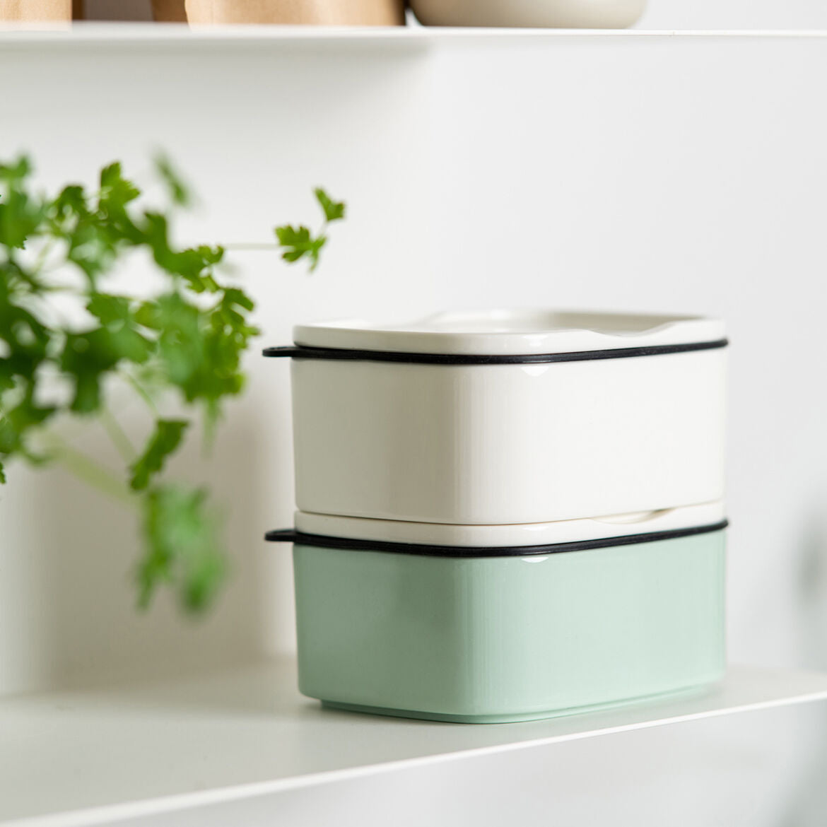 VILLEROY & BOCH - ToGo&ToStay Lunch Box, 13x10x6cm, Square, White