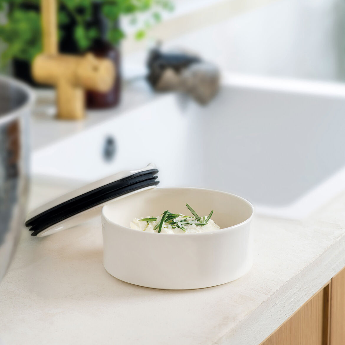VILLEROY & BOCH - ToGo&ToStay Porta Pranzo, 13x6cm, Rotondo, Bianco