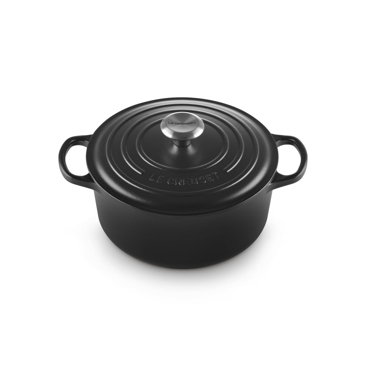 LE CREUSET Cocotte Round Evolution 24cm Black Vitrified Cast Iron