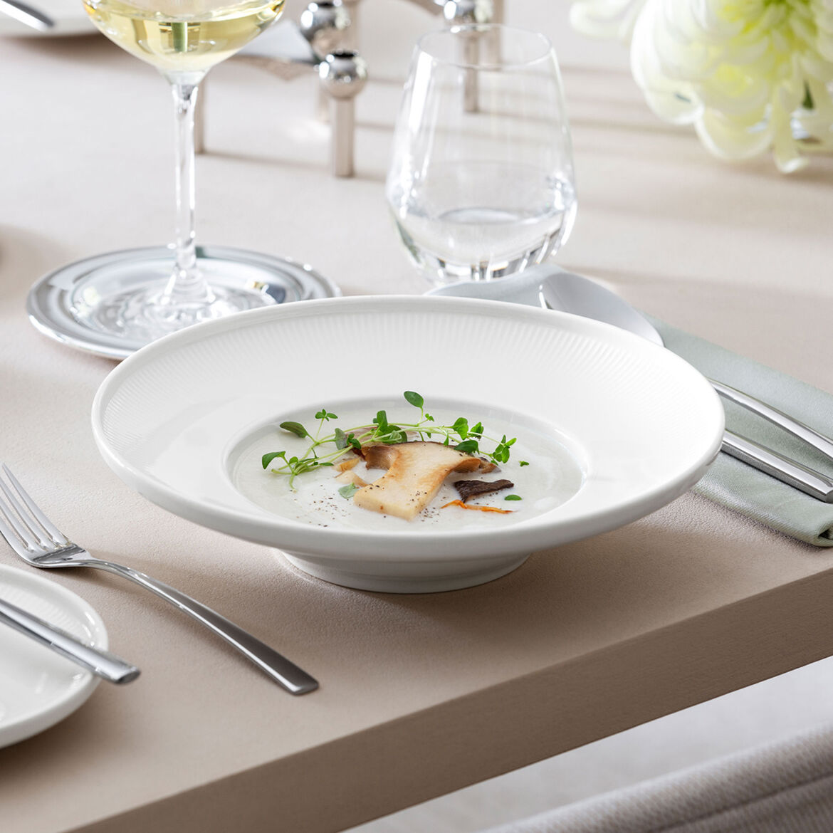 VILLEROY & BOCH Afina Piatto Fondo 25cm Bianco Porcellana Premium