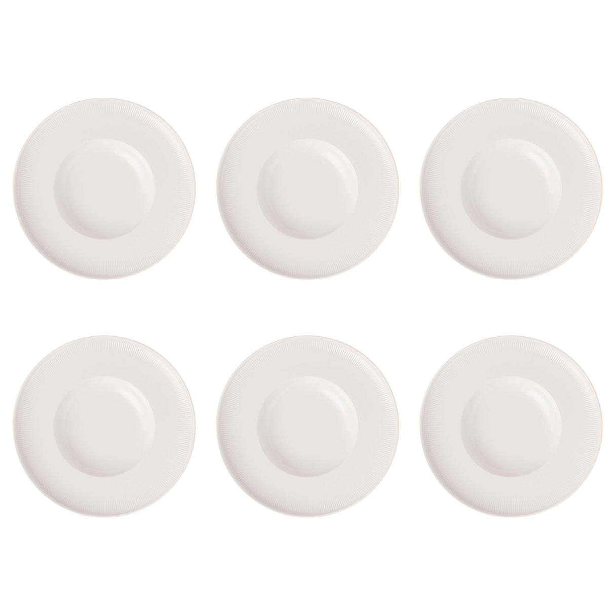 VILLEROY & BOCH Afina Pasta Soup Plate 29cm Set 6 Pieces White Premium Porcelain