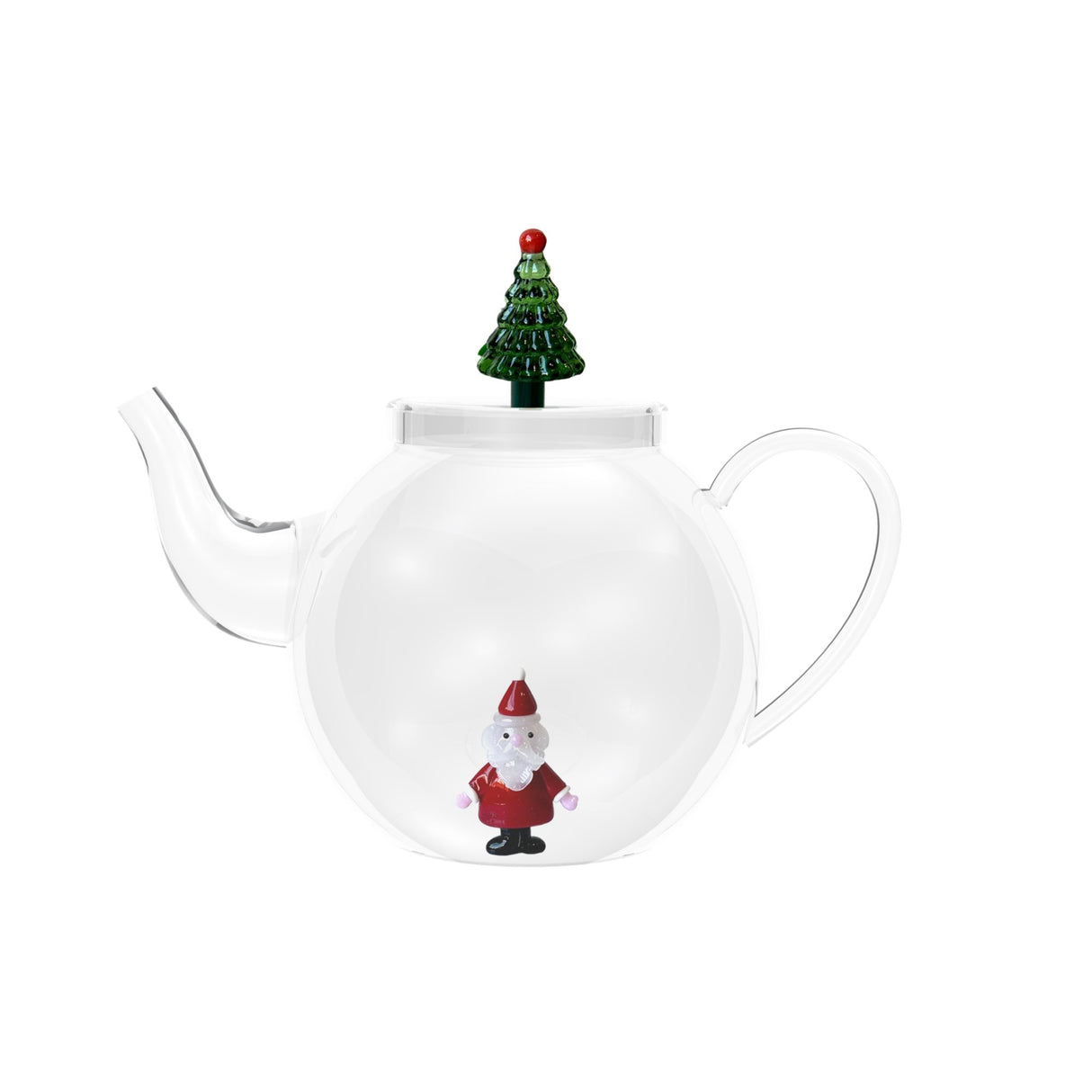 Teiera Babbo Natale Ichendorf in vetro borosilicato 12 cm
