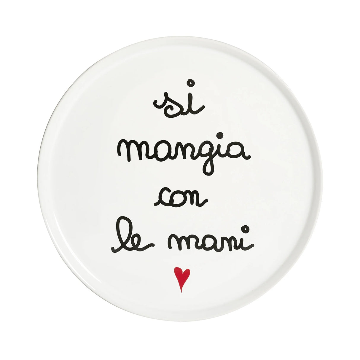 Piatto pizza Simple Day in ceramica con bordo rialzato 31,5 cm
