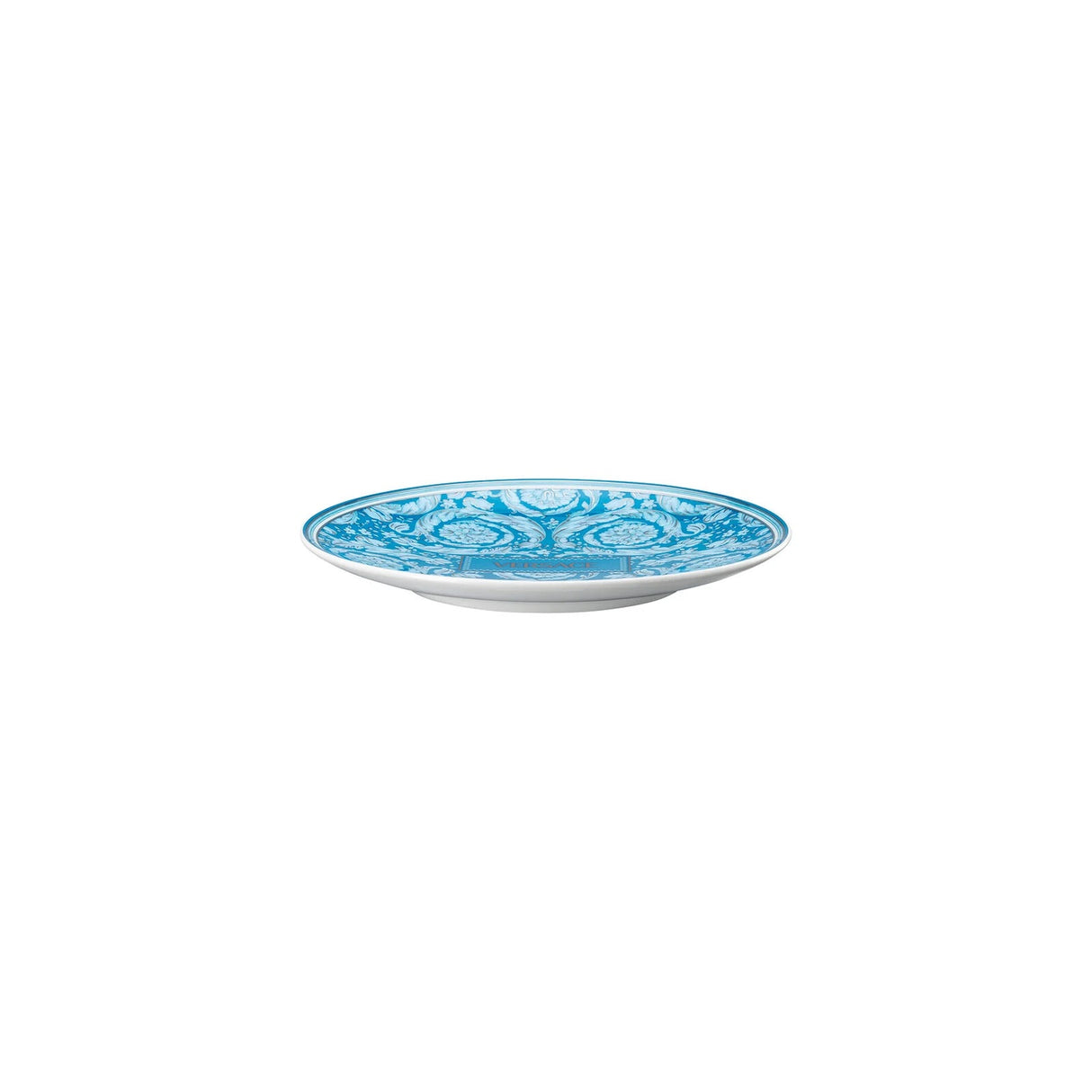 VERSACE Barocco Teal Plate Saucer 17cm Light Blue Porcelain