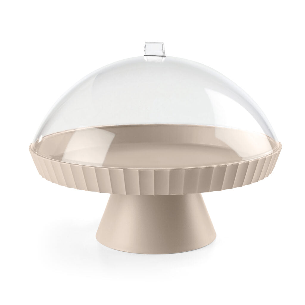 BLIM PLUS Alzata Tortiera Agorà 30cm Moka Grey Grigio Made in Italy 100% Riciclabile