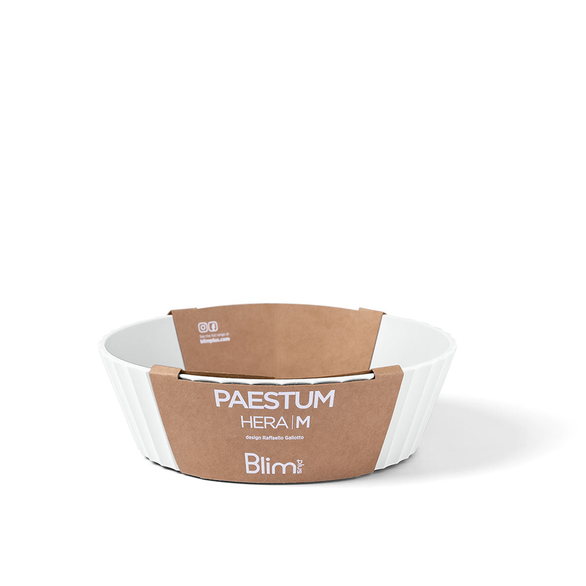 BLIM PLUS Bowl Cup Salad Bowl Hera M 20cm Arctic White White Made in Italy 100% Recyclable