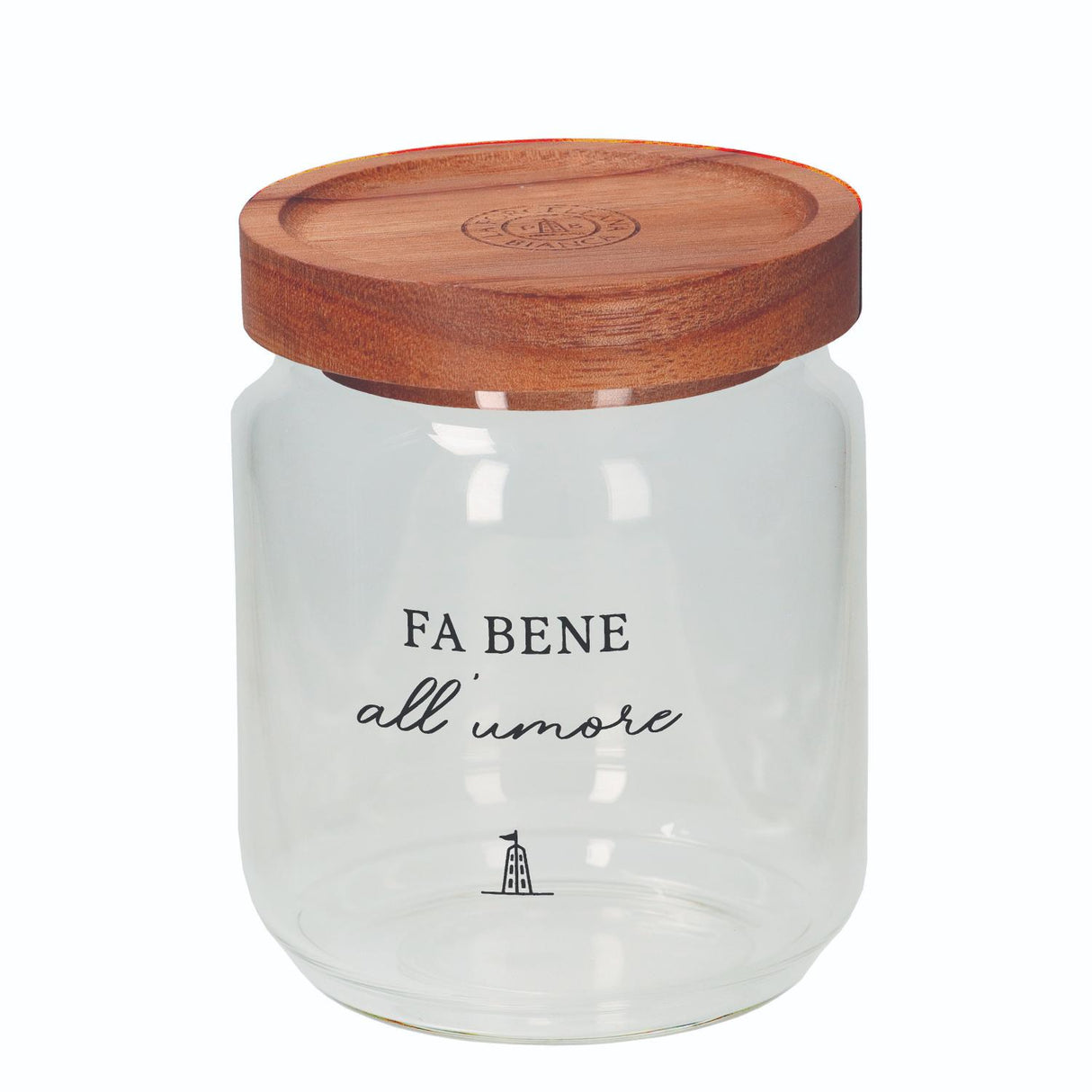 Barattolo zucchero La Porcellana Bianca in vetro con tappo in legno 400 ml