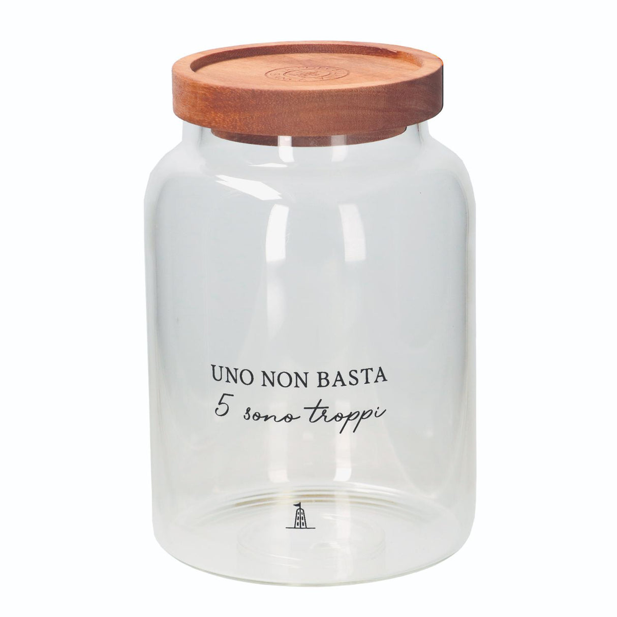 Barattolo caffè La Porcellana Bianca in vetro con tappo in legno 1200 ml