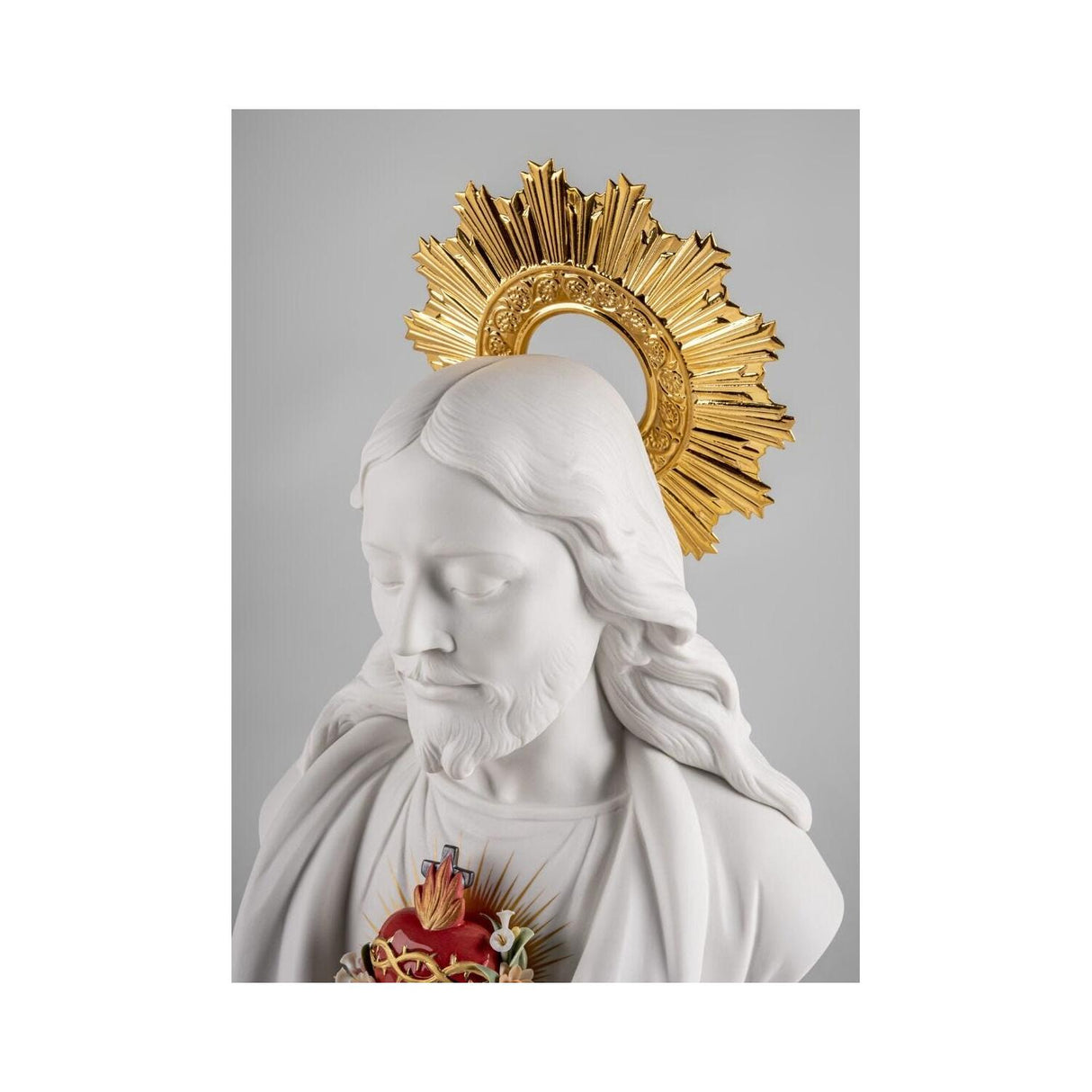 LLADRO' Scultura Sacro Cuore di Gesù 40x26cm Porcellana