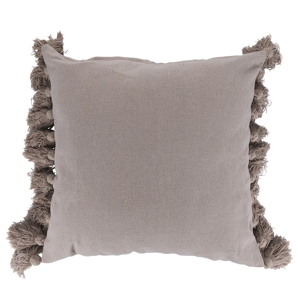 VILLA D'ESTE HOME TIVOLI Cushion with Nude Tassels 45x45cm 100% Cotton