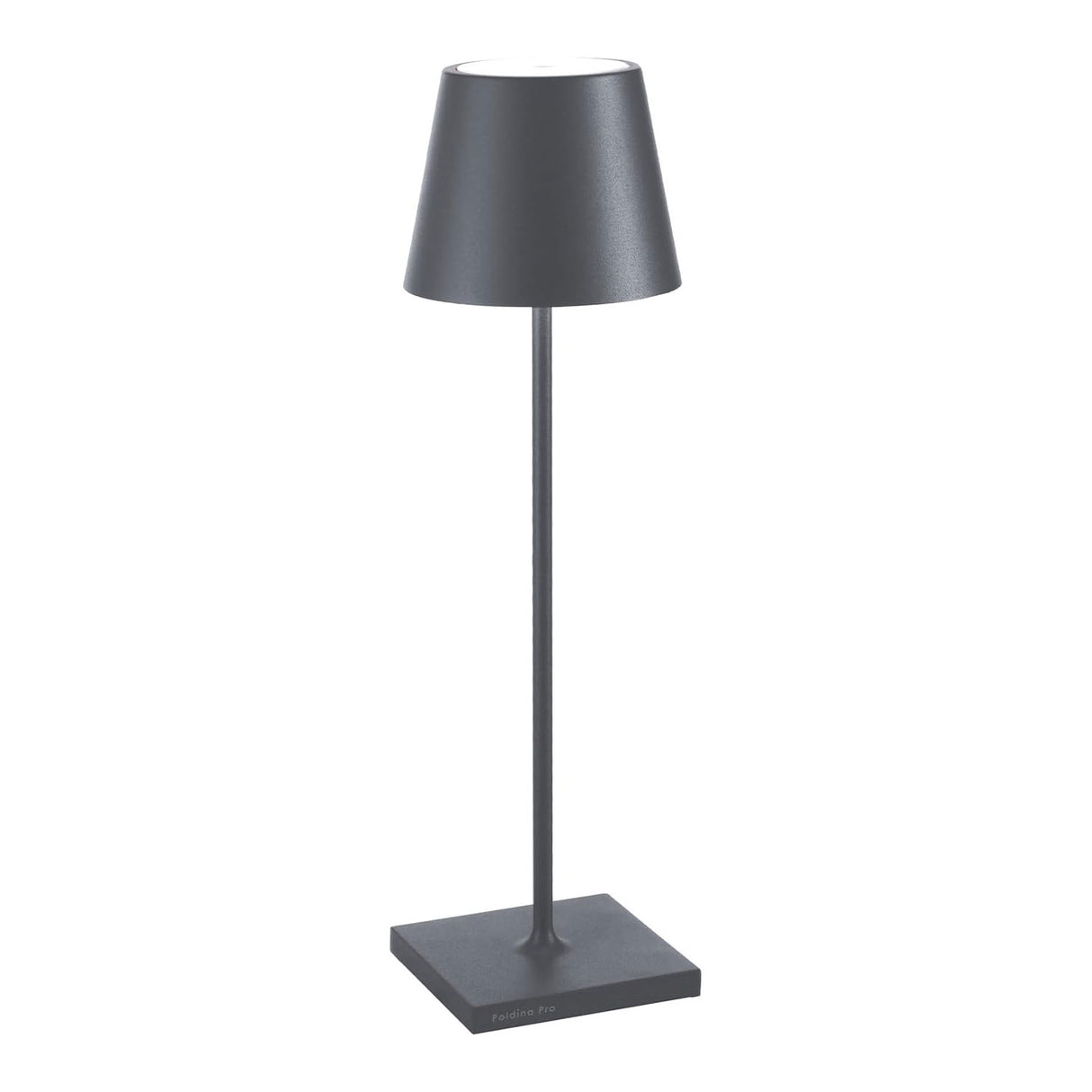 Lampada da tavolo Poldina Pro Zafferano in alluminio ricaricabile 38 cm