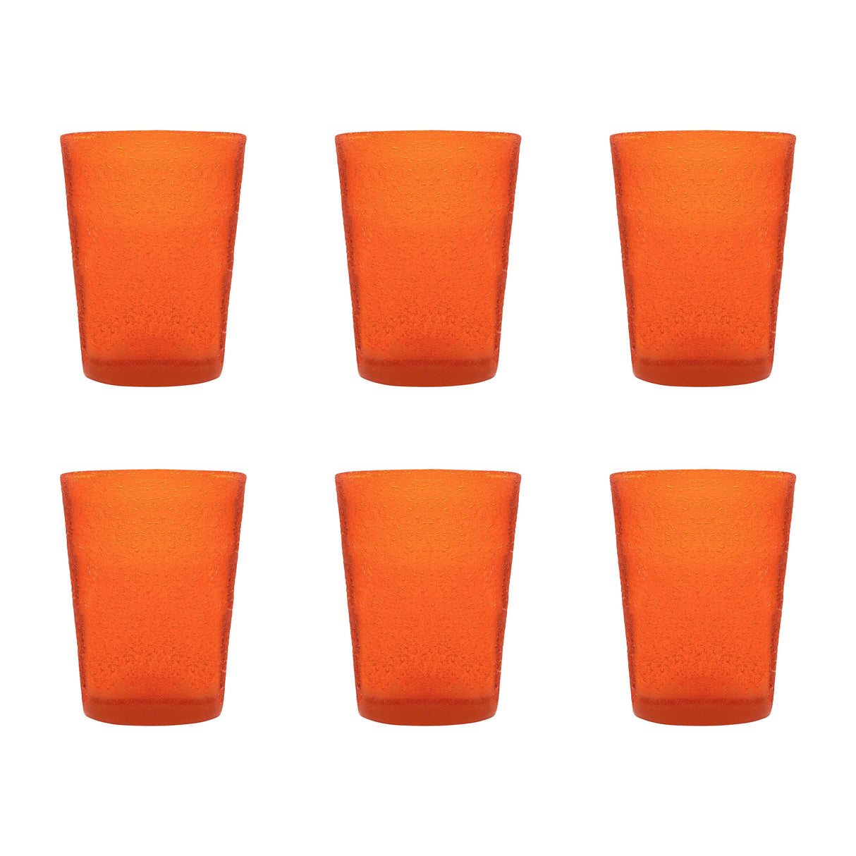 Set 6 bicchieri acqua Memento in pasta di vetro colorata 250 ml