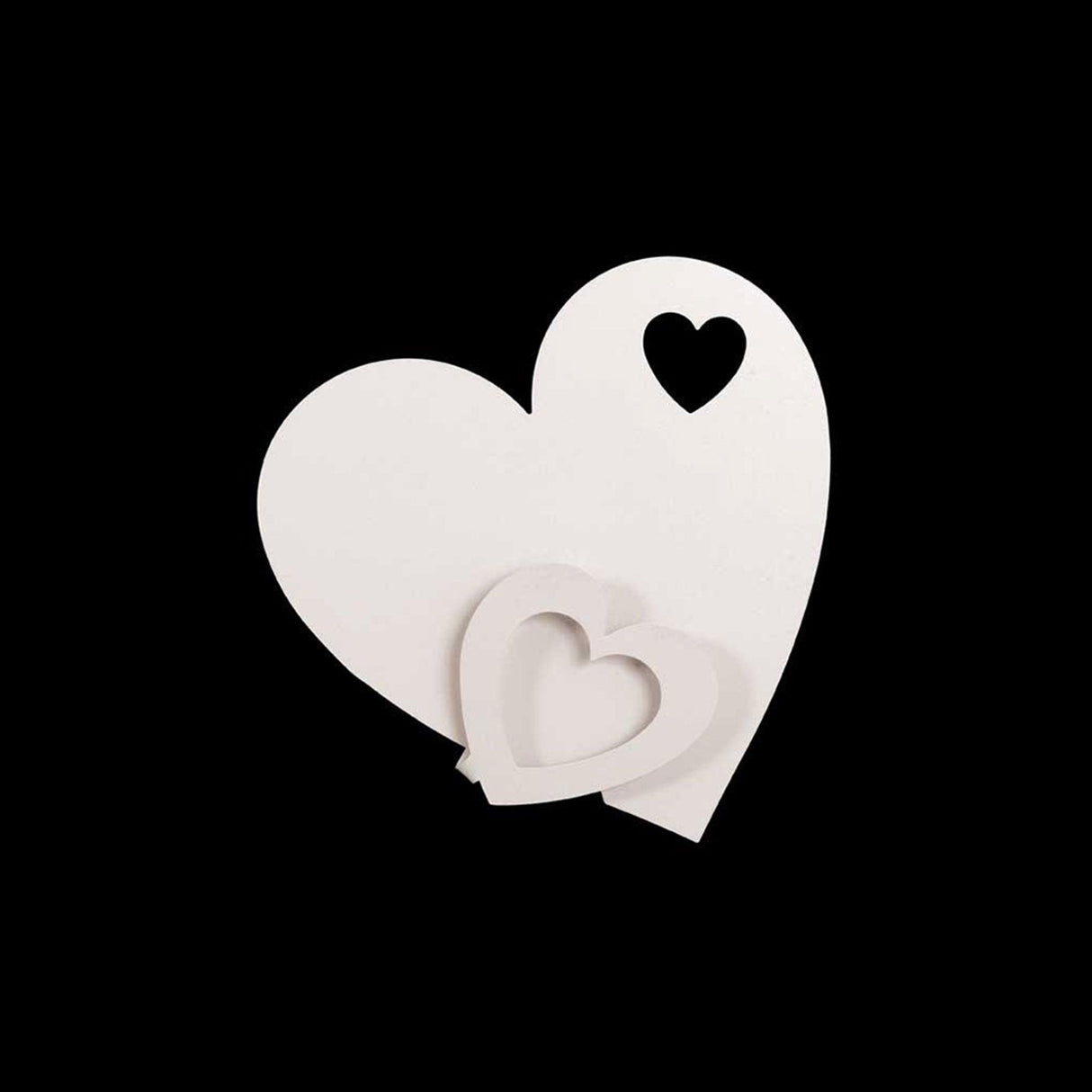 Porta umidificatore Cuori Arti e Mestieri in metallo bianco stilizzato