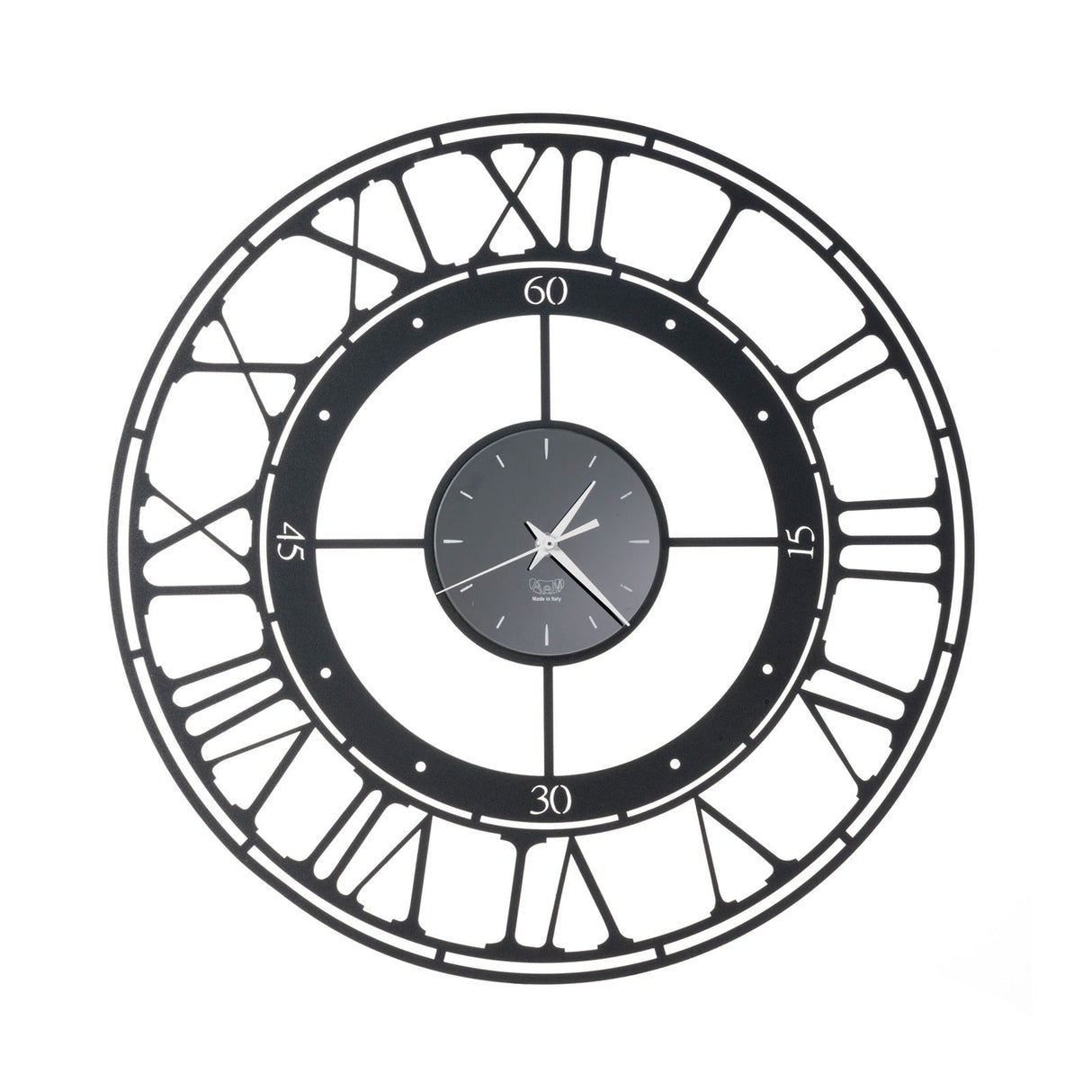 ARTI & MESTIERI Orologio di Design da Parete Koros 50 Nero